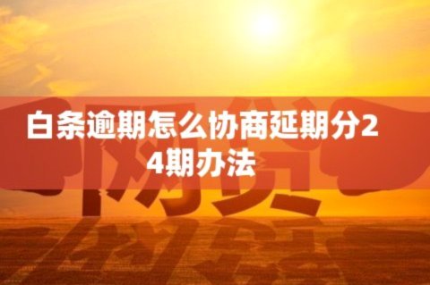 白条逾期怎么协商延期还款